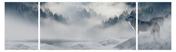 Obraz wilków (170x50 cm)