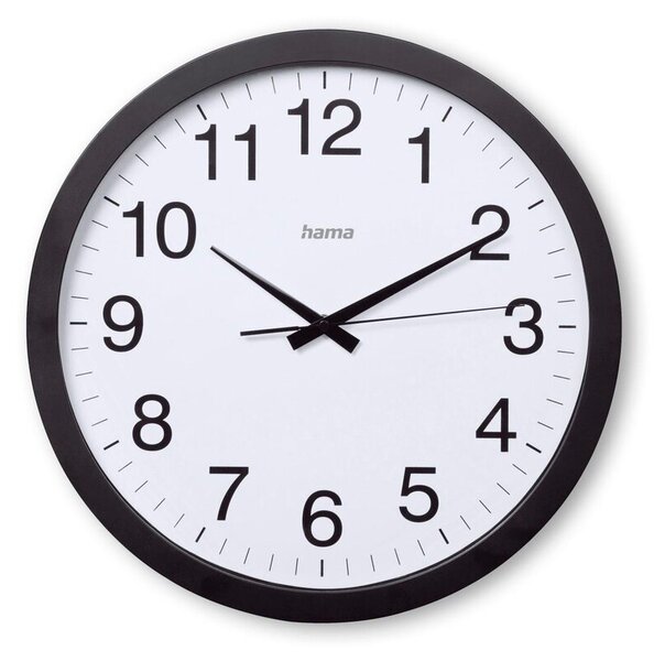 Zegar ścienny HAMA 40 cm Aruba Czarny