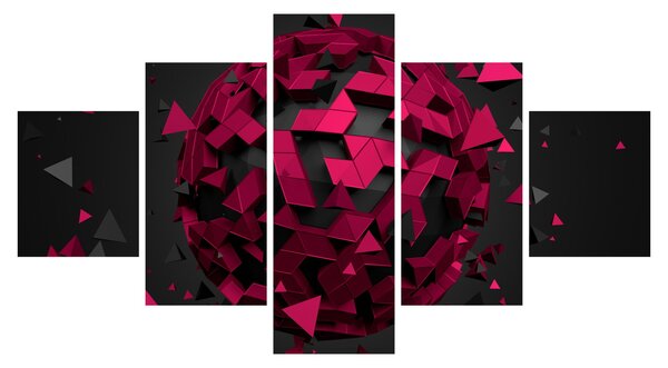Obraz abstrakcji 3D (125x70 cm)