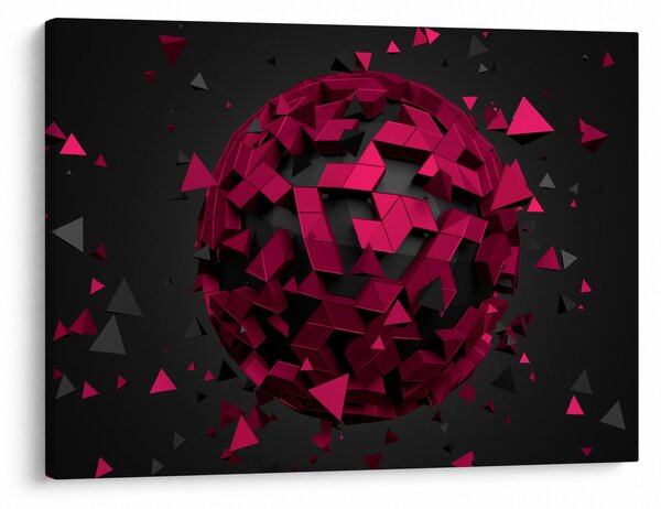 Obraz abstrakcji 3D (70x50 cm)