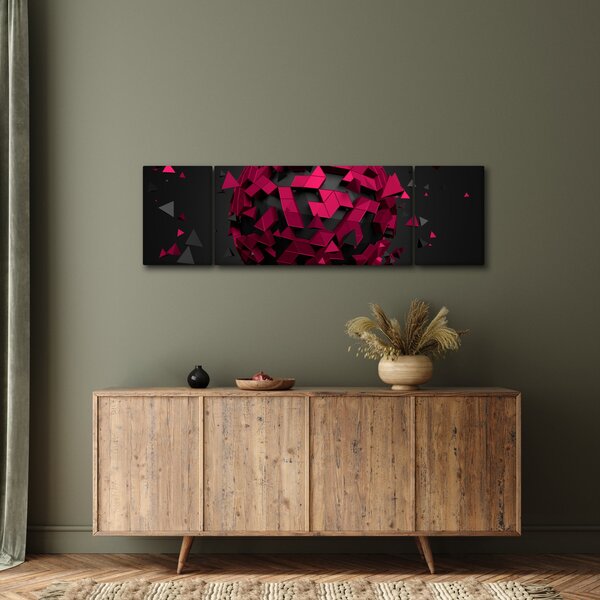 Obraz abstrakcji 3D (170x50 cm)