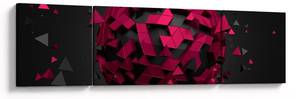 Obraz abstrakcji 3D (170x50 cm)