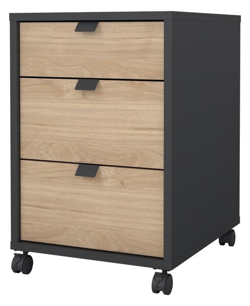 Antracytowo-naturalna szafka w dekorze dębu 41x61 cm Sign – Tvilum