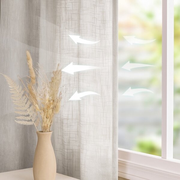 Kremowa zasłona 140x270 cm Valeta – Restilo