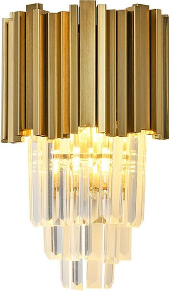 Pipe Organ Wall Variant - kinkiet kryształowy 40cm mosiądz złoty