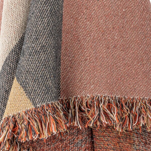 Brązowy koc z bawełny z recyklingu 130x160 cm Arni – Bloomingville