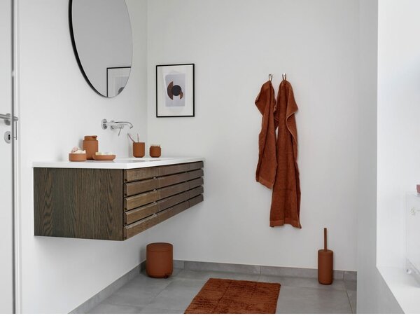 Pomarańczowobrązowy bawełniany ręcznik 50x70 cm Terracotta – Zone