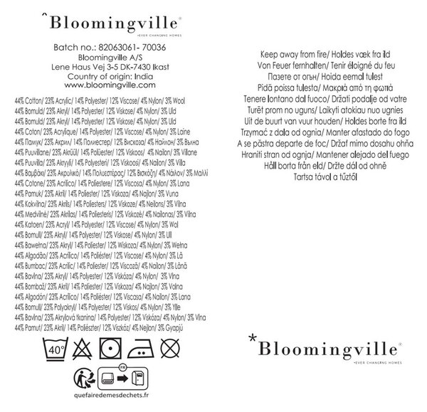 Brązowy koc z bawełny z recyklingu 130x160 cm Arni – Bloomingville