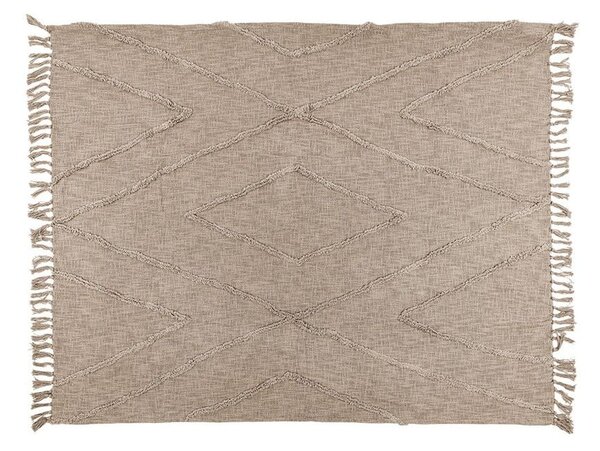 Jasnobrązowa bawełniana narzuta na łóżko dwuosobowe 250x260 cm Sahara – Tiseco Home Studio