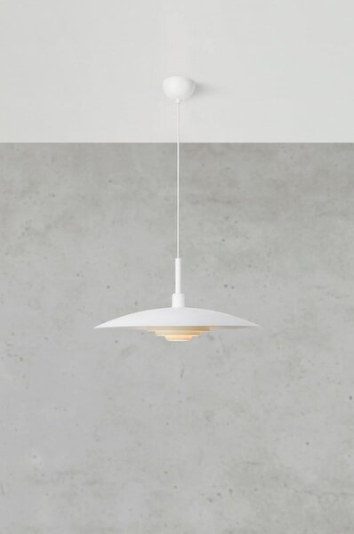 Biała lampa wisząca z metalowym kloszem ø 57 cm Piny – Markslöjd