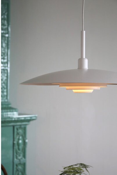 Biała lampa wisząca z metalowym kloszem ø 57 cm Piny – Markslöjd