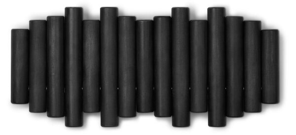 Czarny wieszak ścienny z drewna sosnowego Picket – Umbra