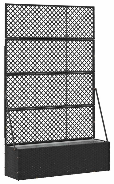 Osłona do treli ogrodowej Czarny 105 x 30 x 170 cm Metal