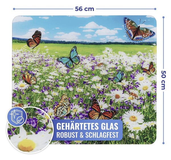 Płyta ochronna na ścianę przy kuchence ze szkła hartowanego 50x56 cm – Maximex
