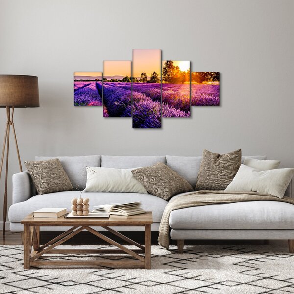 Obraz lawendowego pola (125x70 cm)