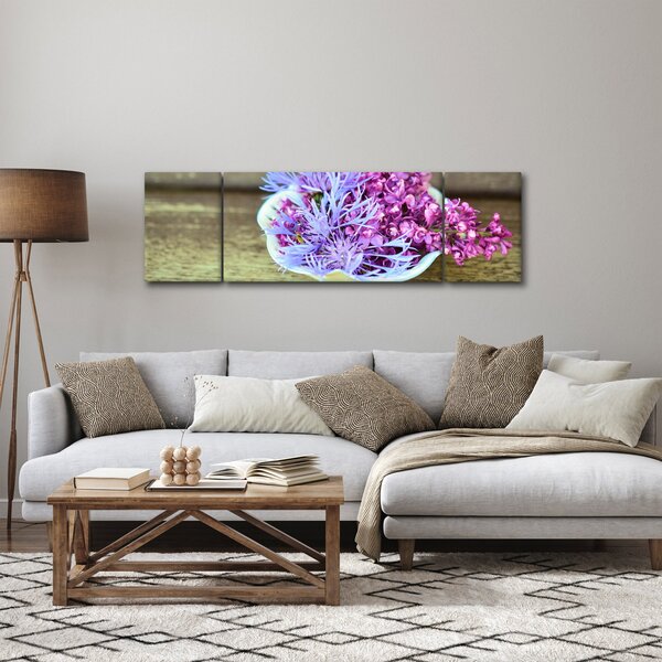 Obraz dekoracji z lawendą (170x50 cm)