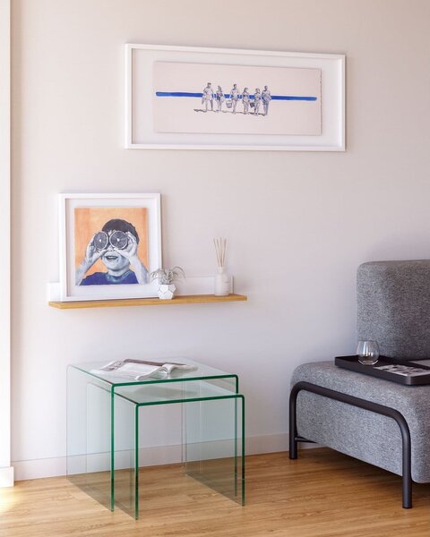 Szklane stoliki zestaw 2 szt. 50x50 cm Burano – Kave Home