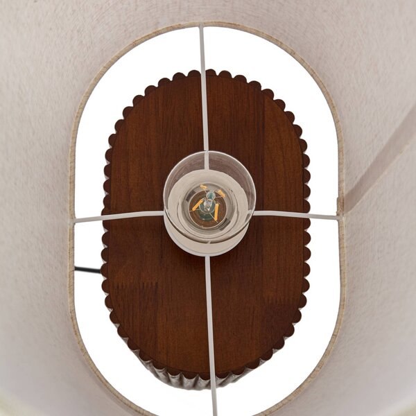 Lampa stojąca Kimiko Lindby, ciemne drewno, salon / jadalnia, drewno, skandynawski