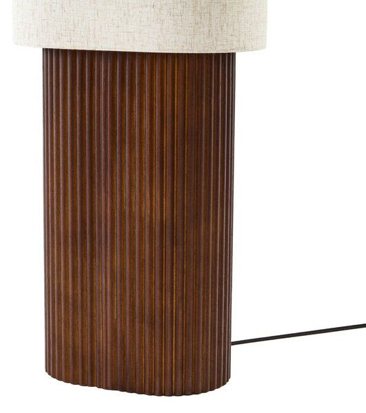Lampa stojąca Kimiko Lindby, ciemne drewno, salon / jadalnia, drewno, skandynawski