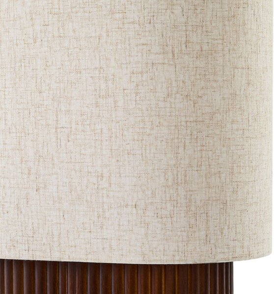 Lampa stojąca Kimiko Lindby, ciemne drewno, salon / jadalnia, drewno, skandynawski