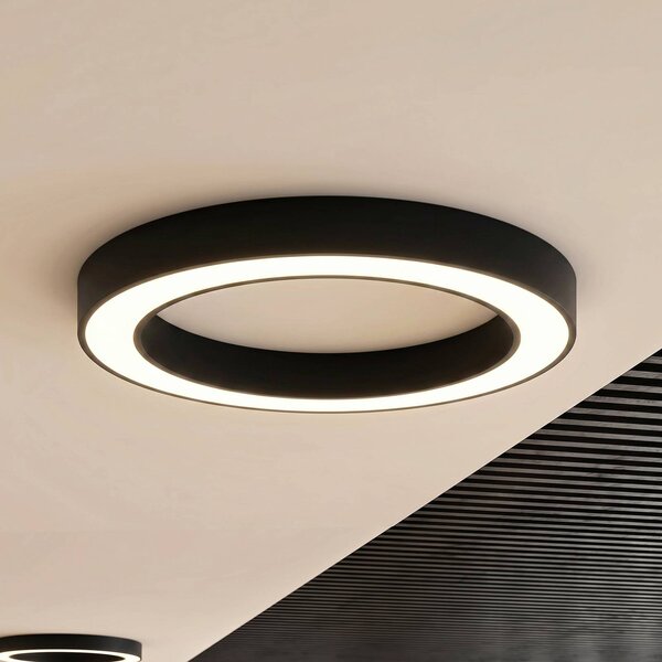 Lampa sufitowa LED Sharelyn Arcchio, możliwość ściemniania, czarny, kuchnia, aluminium, nowoczesny