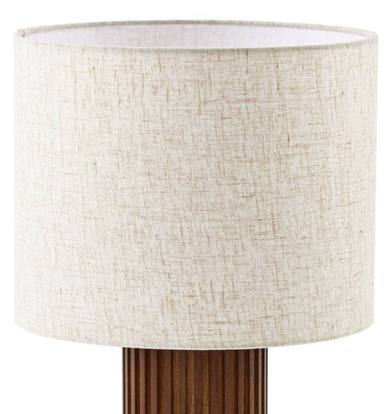 Lampa stołowa Kimiko Lindby, ciemne drewno, salon / jadalnia, drewno, skandynawski