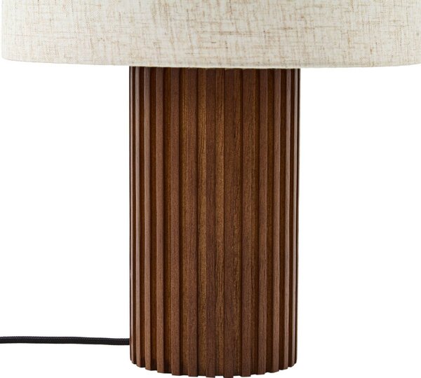 Lampa stołowa Kimiko Lindby, ciemne drewno, salon / jadalnia, drewno, skandynawski