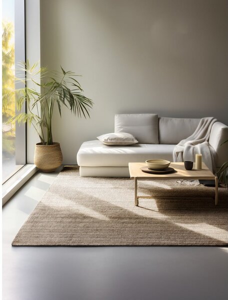 Szarobrązowy dywan z juty 80x150 cm Bouclé – Hanse Home