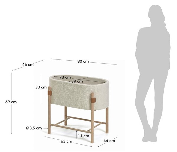 Białe łóżeczko 39x72 cm Adara – Kave Home