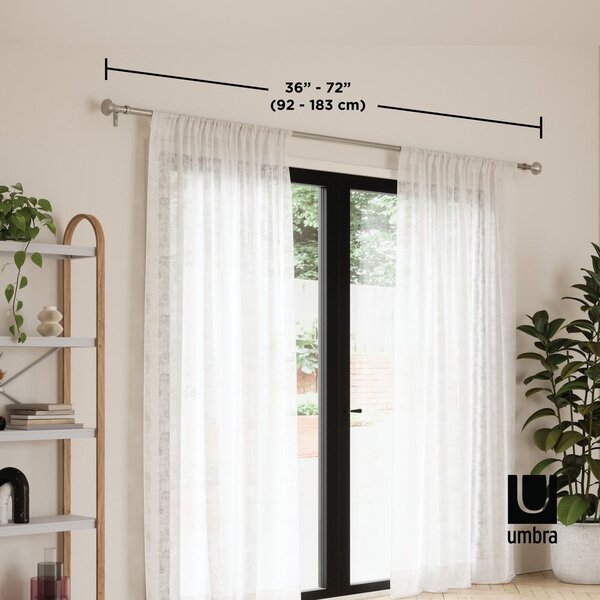 Stalowy regulowany karnisz 91 - 183 cm Ella – Umbra