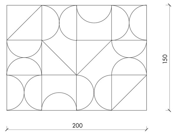 Niebiesko-kremowy koc 150x200 cm Tul – noo.ma