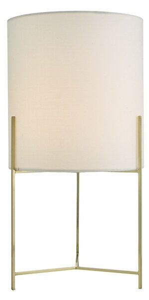 Złota lampa stołowa Michaela - biały abażur