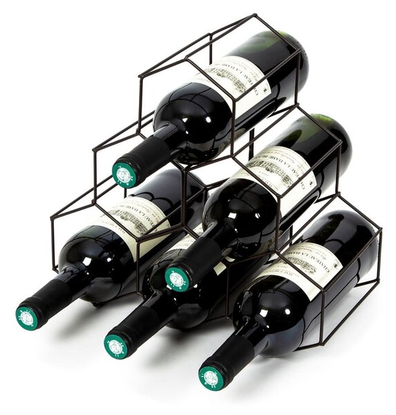 Czarny stojak na wino Compactor RackMAT