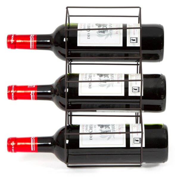 Czarny stojak na wino Compactor RackMAT