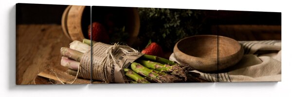 Obraz szparagów na stole (170x50 cm)