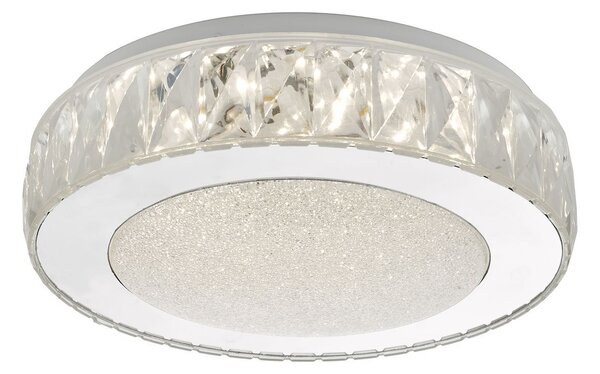 Okrągły plafon Akelia - kryształki, LED