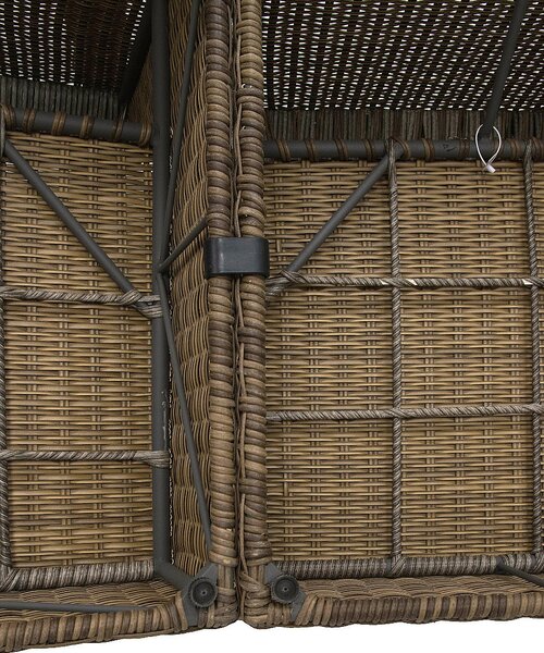 Rattanowy zestaw modułowy BORNEO LUXURY dla 8 osób (brązowy)
