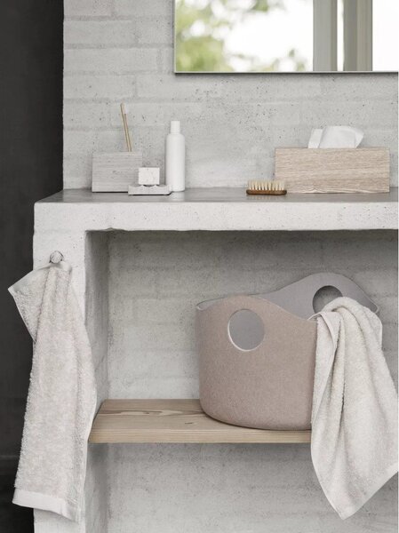 Kremowe ręczniki z bawełny organicznej frotte zestaw 2 szt. 30x50 cm Riva – Blomus