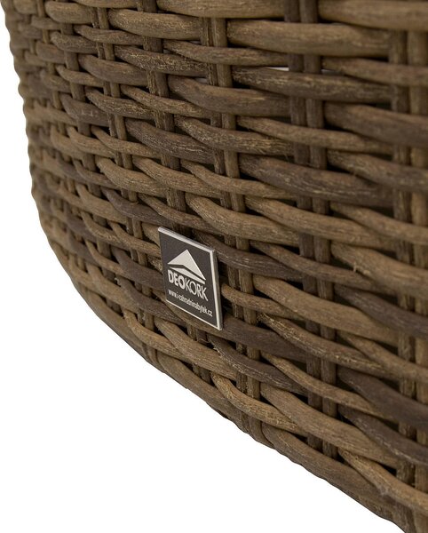 Rattanowy zestaw modułowy BORNEO LUXURY dla 8 osób (brązowy)