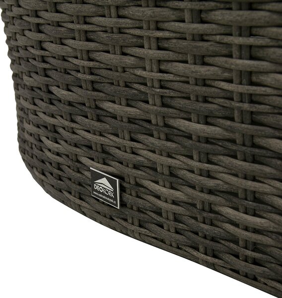 Rattanowy zestaw modułowy BORNEO LUXURY dla 2-3 osób (szary)