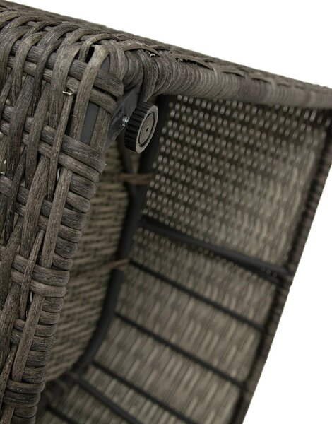 Rattanowy zestaw modułowy BORNEO LUXURY dla 2-3 osób (szary)
