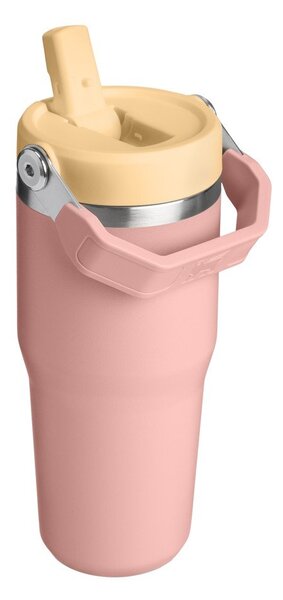 Brzoskwiniowy termos ze stali nierdzewnej 410 ml IceFlow™ Flip Straw 2.0 Tumbler Peach Rose – Stanley