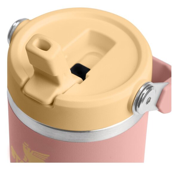 Brzoskwiniowy termos ze stali nierdzewnej 410 ml IceFlow™ Flip Straw 2.0 Tumbler Peach Rose – Stanley