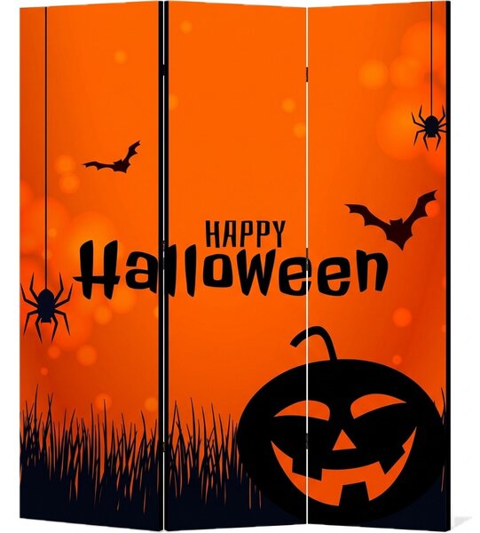 Parawan pokojowy 3-częściowy 135x172 Dwustronny dekoracyjny tematyczny świąteczny Czerwony Radosne Halloween