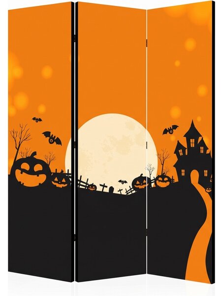 Parawan pokojowy 3-częściowy 135x172 Jednostronny dekoracyjny bajkowy halloween Wielokolorowy Noc Halloween