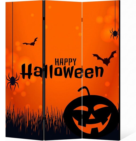 Parawan pokojowy 3-częściowy 135x172 Dwustronny dekoracyjny tematyczny świąteczny Czerwony Radosne Halloween