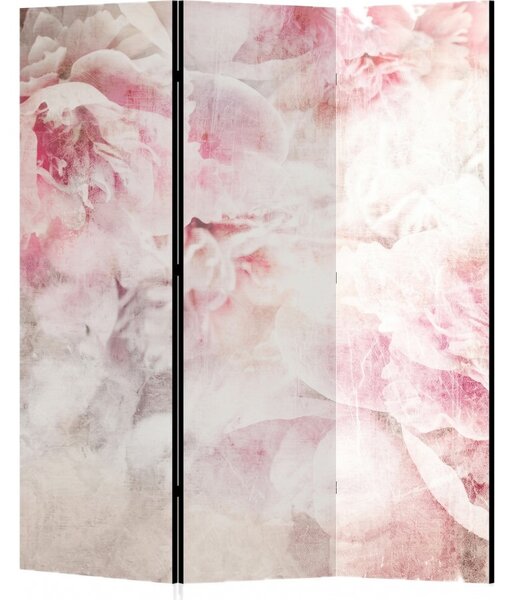 Parawan pokojowy 3-częściowy 135x172 Dwustronny dekoracyjny romantic shabby chic Piwonie W Bieli
