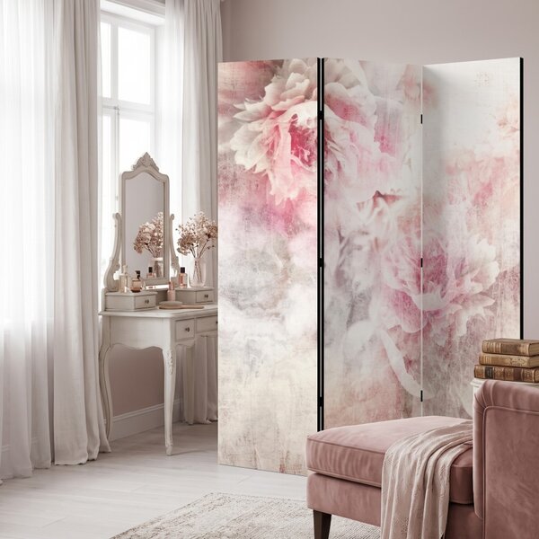 Parawan pokojowy 5-częściowy 225x172 Dwustronny dekoracyjny romantic shabby chic Piwonie W Bieli