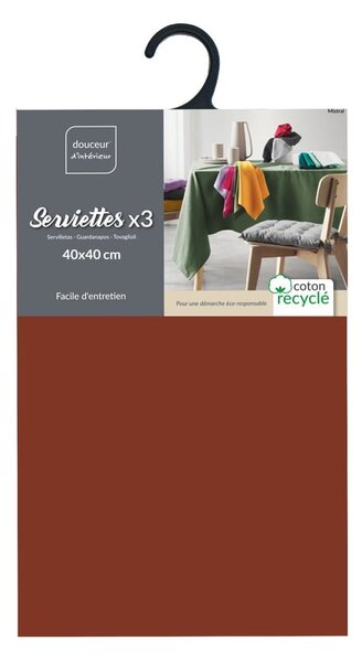 Serwetki zestaw 3 szt. 40x40 cm Mistral – douceur d'intérieur