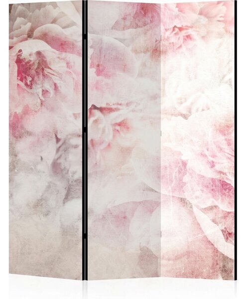 Parawan pokojowy 3-częściowy 135x172 Dwustronny dekoracyjny romantic shabby chic Piwonie W Bieli